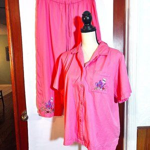 Cabernet Sleepwear 2 Piece Gardening Pajama Set